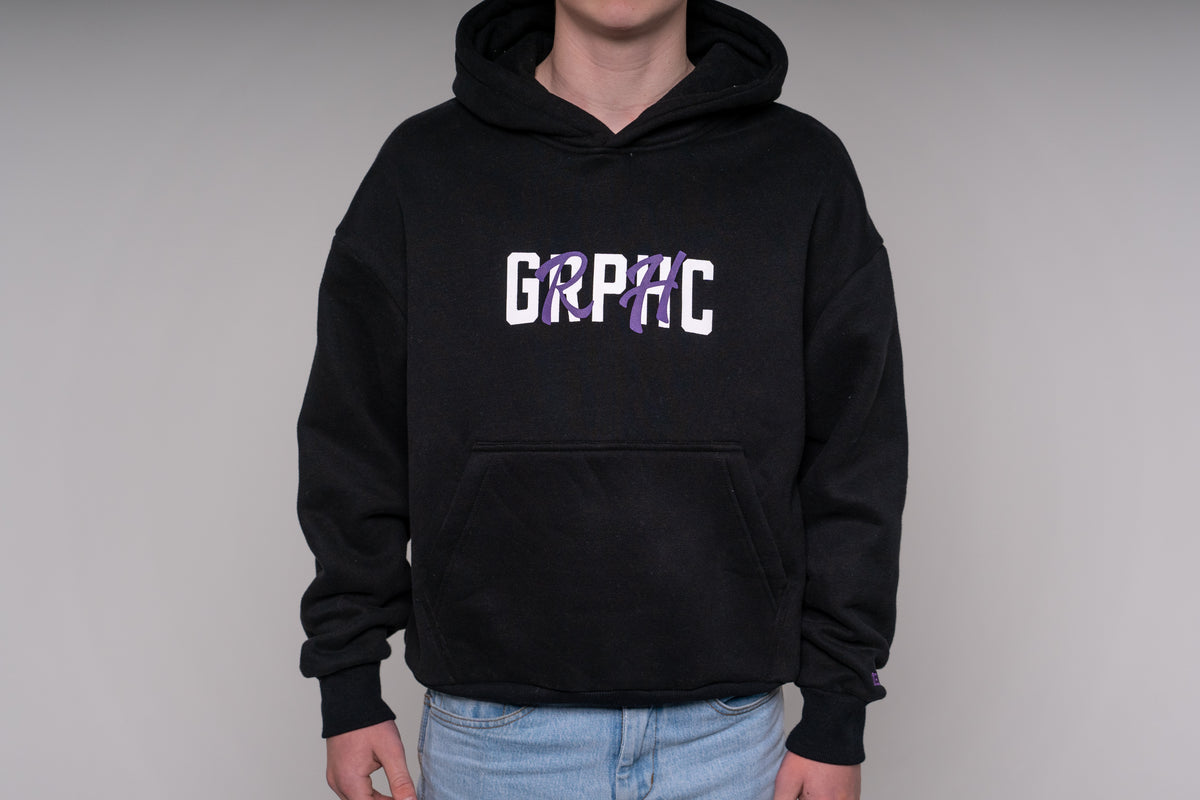 Purple Chenille Embroidery Hoodie