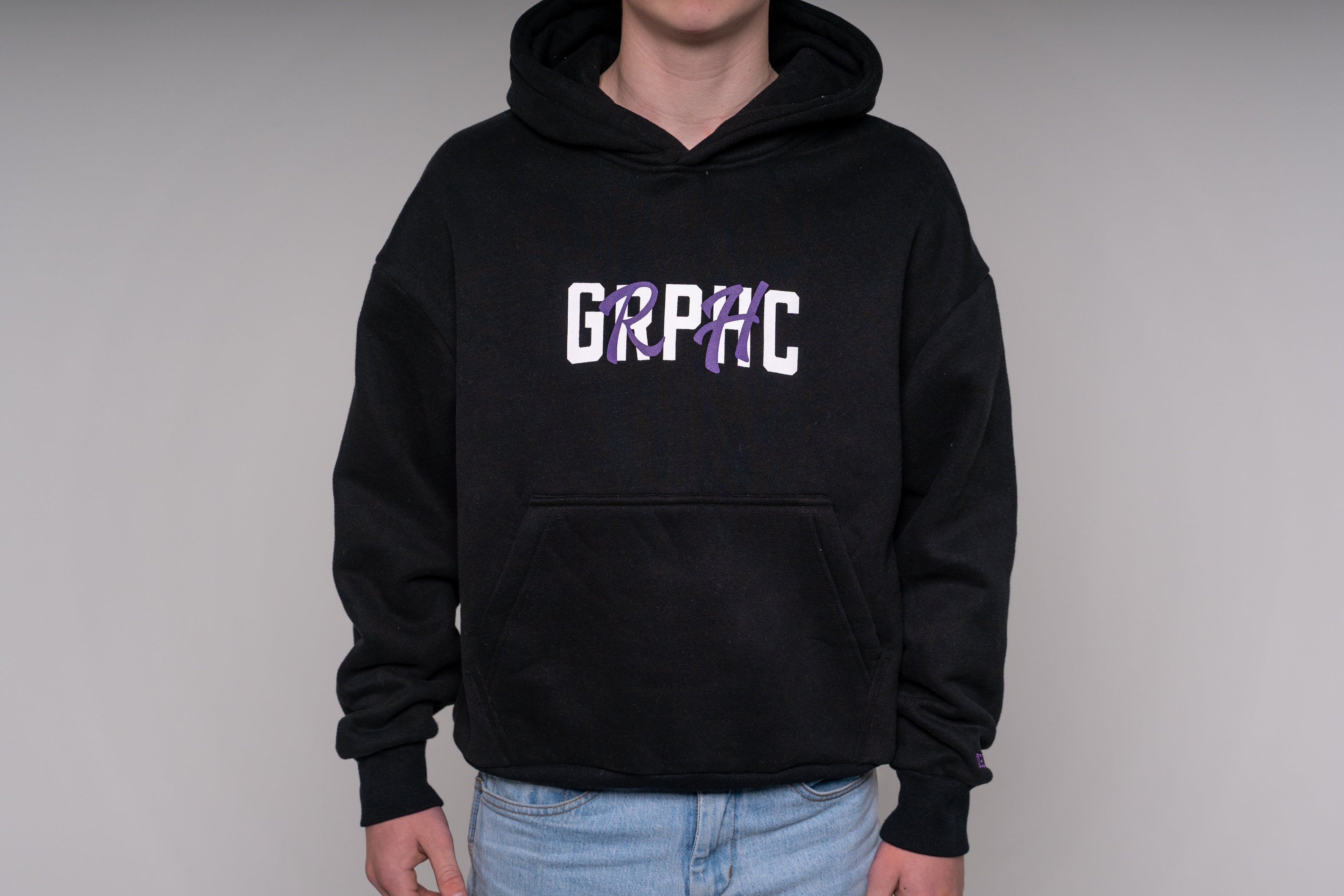 Purple Chenille Embroidery Hoodie