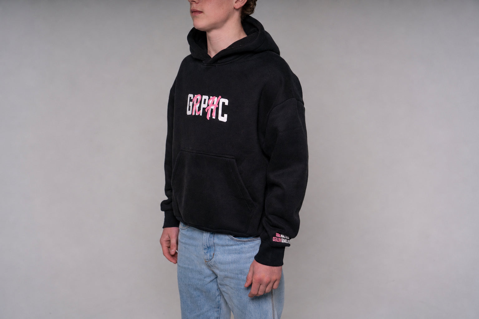 Pink Chenille Embroidery Hoodie